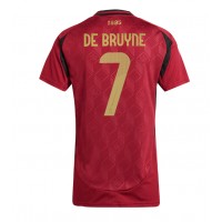 Camiseta Bélgica Kevin De Bruyne #7 Primera Equipación para mujer Eurocopa 2024 manga corta